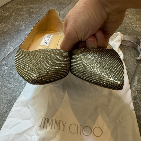 Jimmy Choo gold metallic pump heels size 39 pre owned - Picture 4 of 11